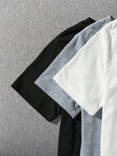 EZwear Set Of 3 Casual And Simple Patterned Loose Women T-Shirts With Round Neckline, Suitable For Sum